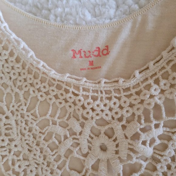 Mudd Lace Cream Tank Top M - Picture 3 of 8